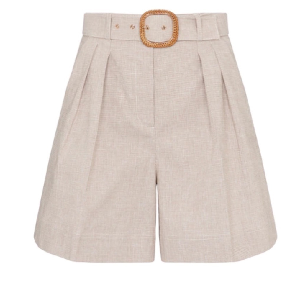 Rebecca Valance Zohra cotton and linen high waisted shorts. Size Small - Picture 3 of 13